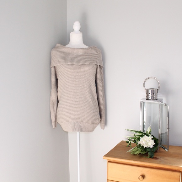 H&M Sweaters - Divided by H&M Cowl Neck Cream Beige Sweater Sz 2